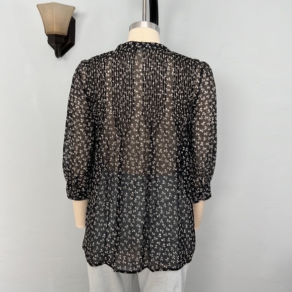 JOIE Ditsy Floral Pleated Blouse - Size Small - Picture 10 of 16